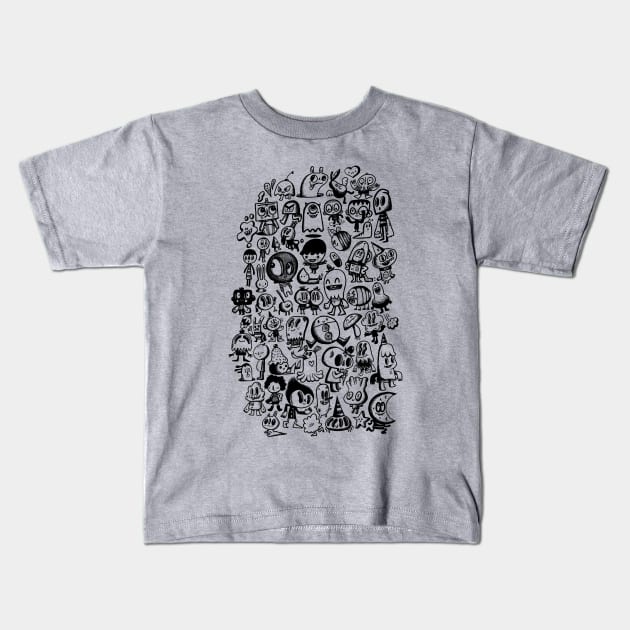 Inky Inky Doodles Kids T-Shirt by wotto